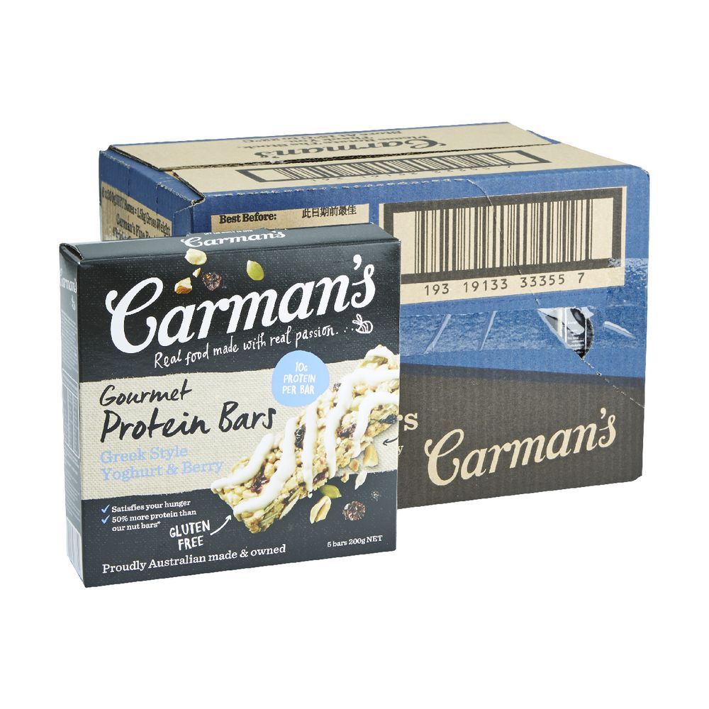 Carman's Protein Bar Greek Yoghurt and Berry 30 Pack